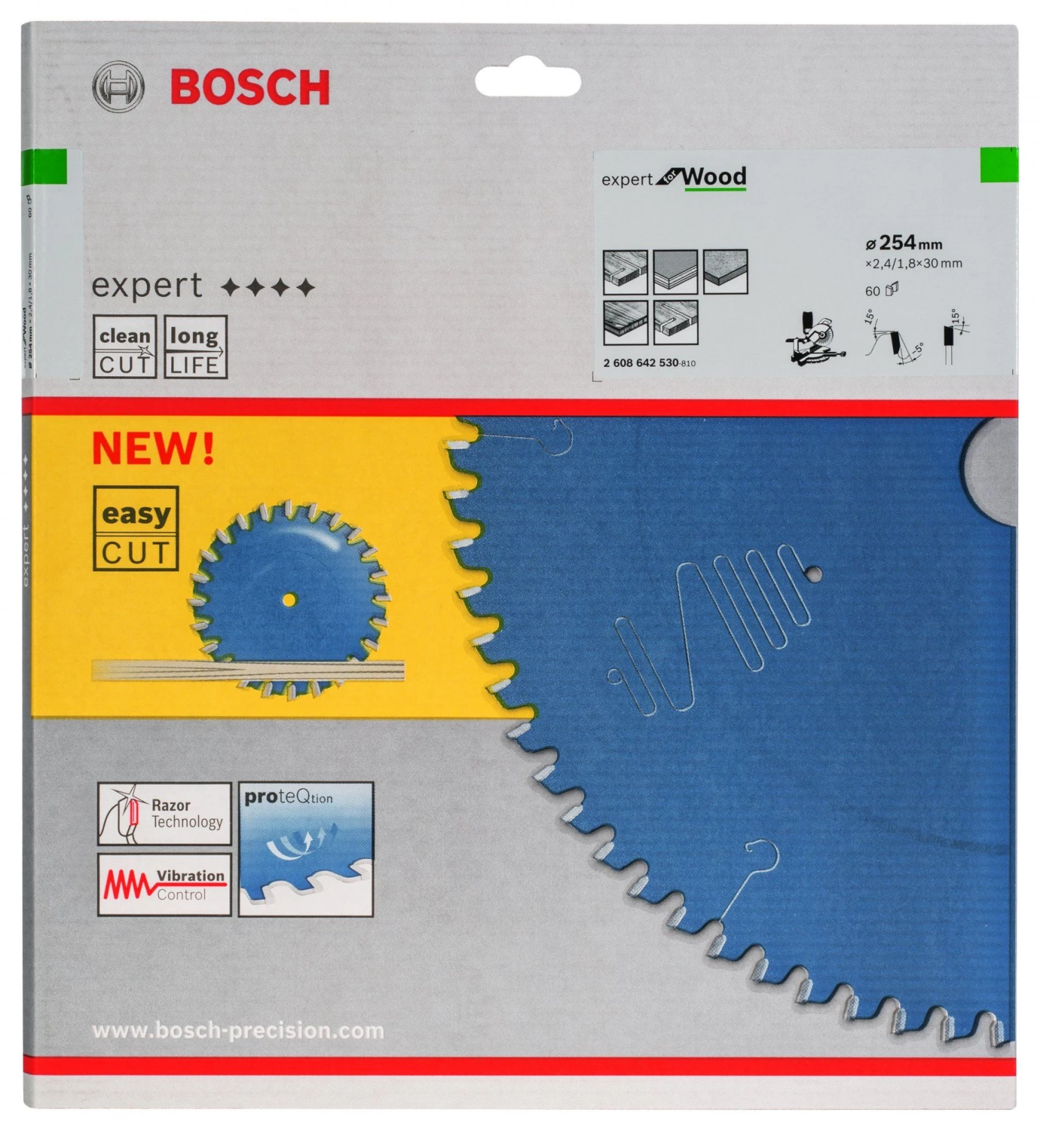 Bosch 2608642530 Expert Cirkelzaagblad - 254 X 30 X 60T - Hout - Carbide - Afbeelding 2