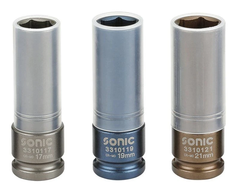 Sonic 300301 Doppenset 1/2'' Voor Wielmoeren 3 Delig - 17, 19, 21 Mm
