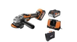 AEG BEWS18-125BL LI-502C AEG 18V Li-Ion Accu Haakse Slijper Set (2x 5,0Ah) In Koffer - 125mm - Koolborstelloos - 4935464417