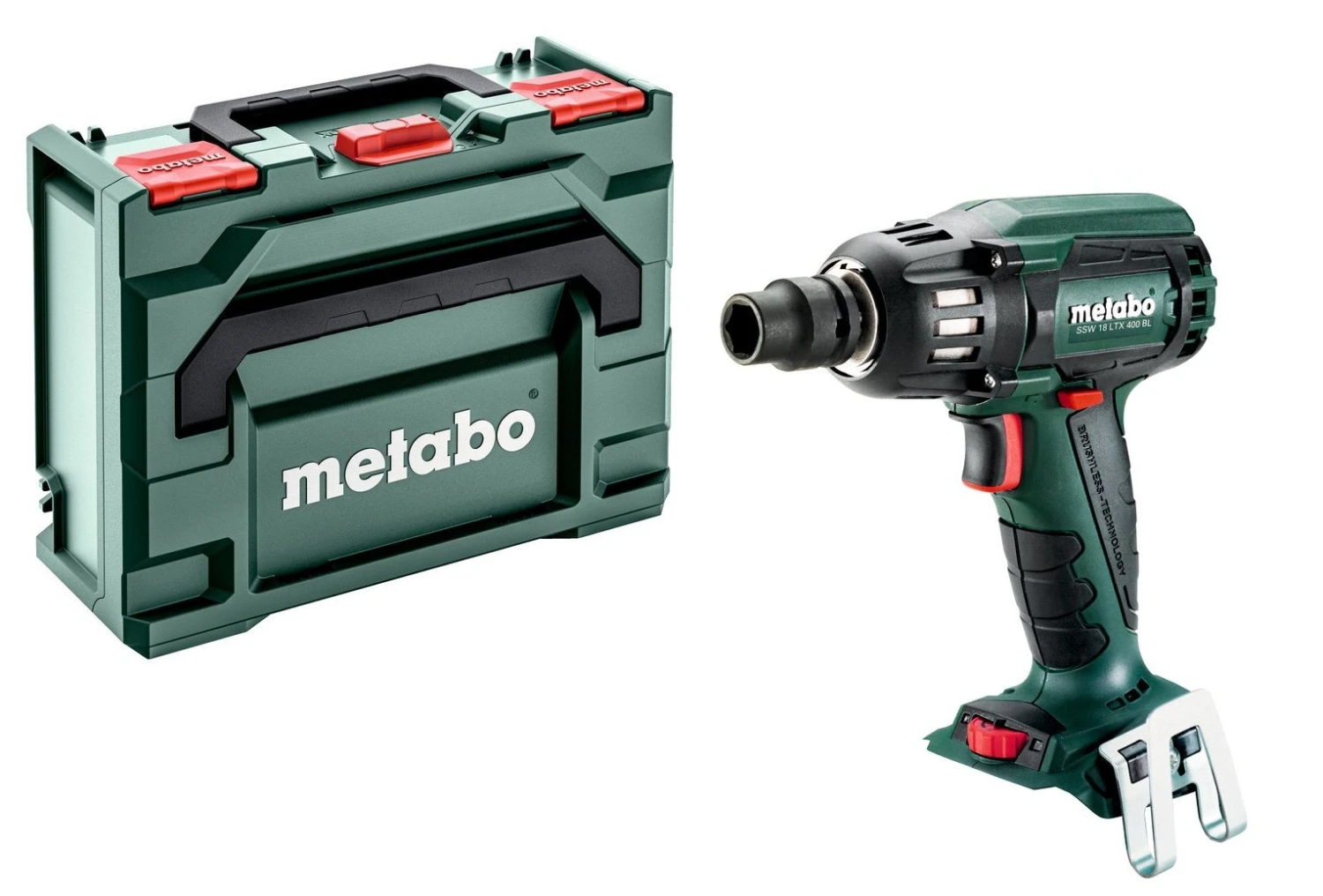 Metabo SSW 18 LTX 400 BL 18V Li-Ion Accu Slagmoersleutel Set (2x 4.0Ah Li-Power Accu) In MetaBox - 400Nm - 1/2" - Koolborstelloos - 602205500 - Afbeelding 2