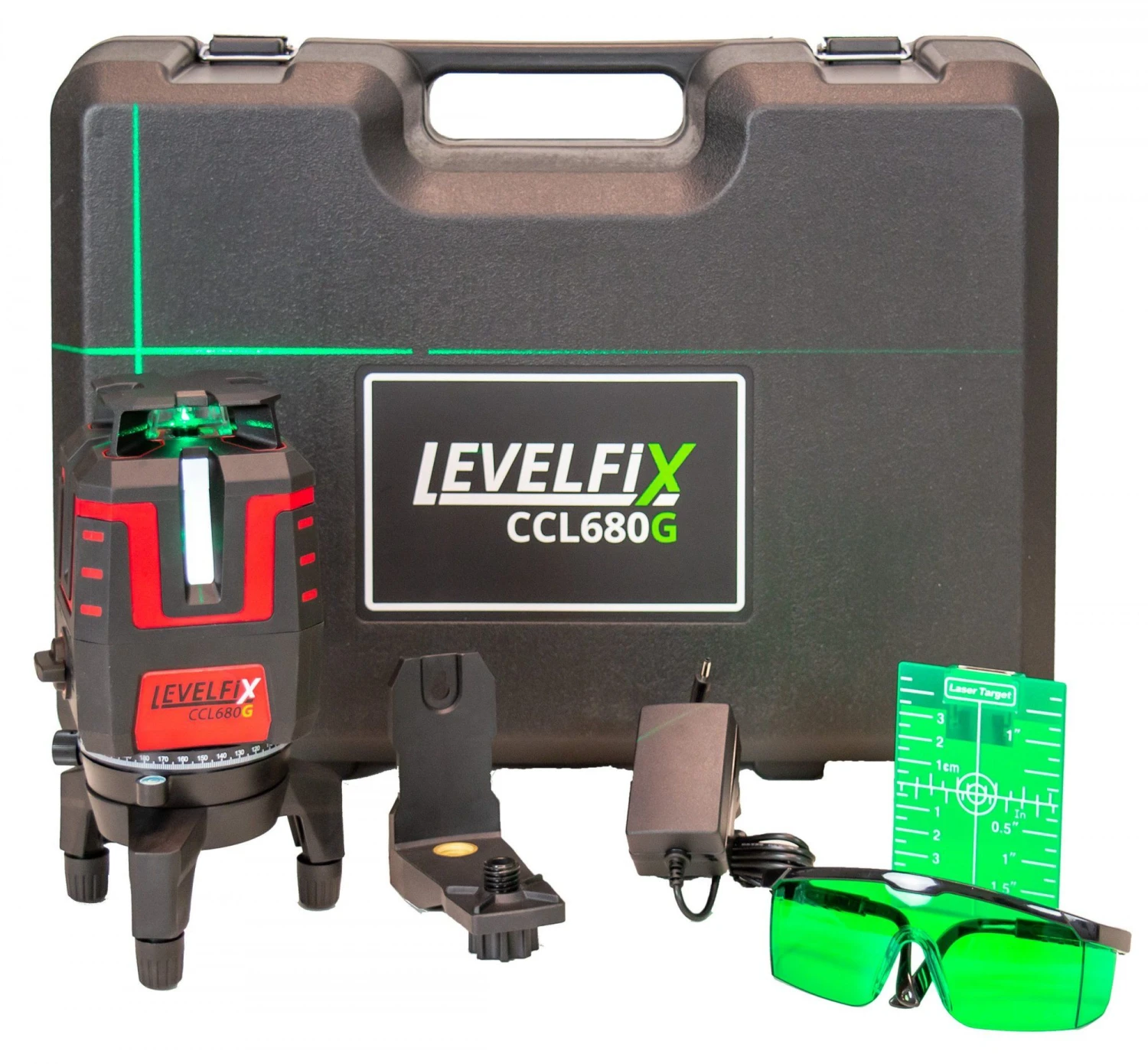 Levelfix CCL680G Multilijnlaser In Koffer - 4 Lijnen - Groen - 80m - Afbeelding 2