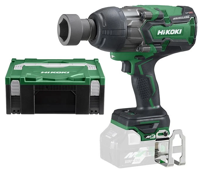 HiKOKI WR36DAW2PZ 36V Multivolt Li-Ion Accu Slagmoersleutel & Boor-/schroefmachine Combiset (3x 2,5/5,0Ah Accu) In HSC II - Koolborstelloos - Afbeelding 2