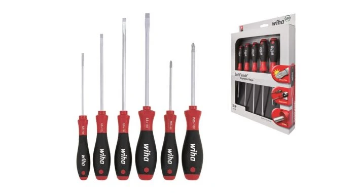 Wiha 302 ZK6 SO SoftFinish Sleufkop/ Pozidriv-Schroevendraaierset - 6 Delig - 07153