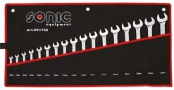 Sonic 601702 Ringsteeksleutel Set In Etui 17 Delig - 6 T/m 22 Mm