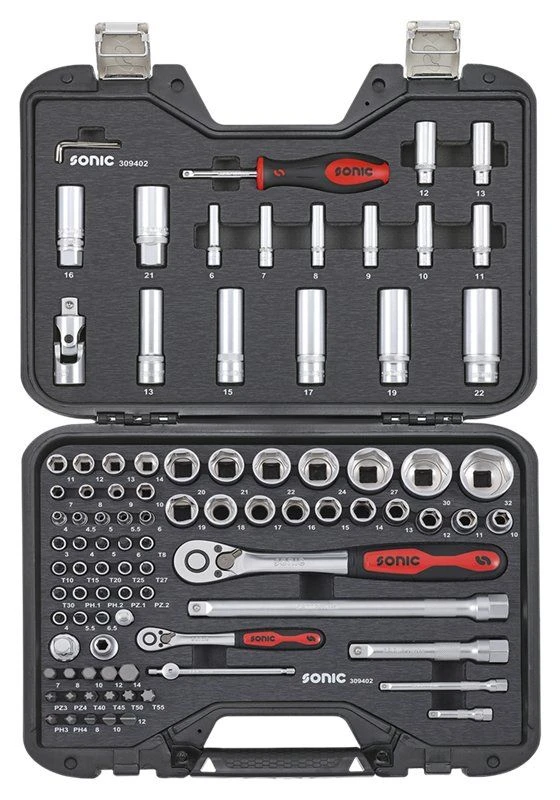 Sonic 309402 94 Delige Doppenset 1/4'' & 1/2'' In Koffer BMCS - Afbeelding 2
