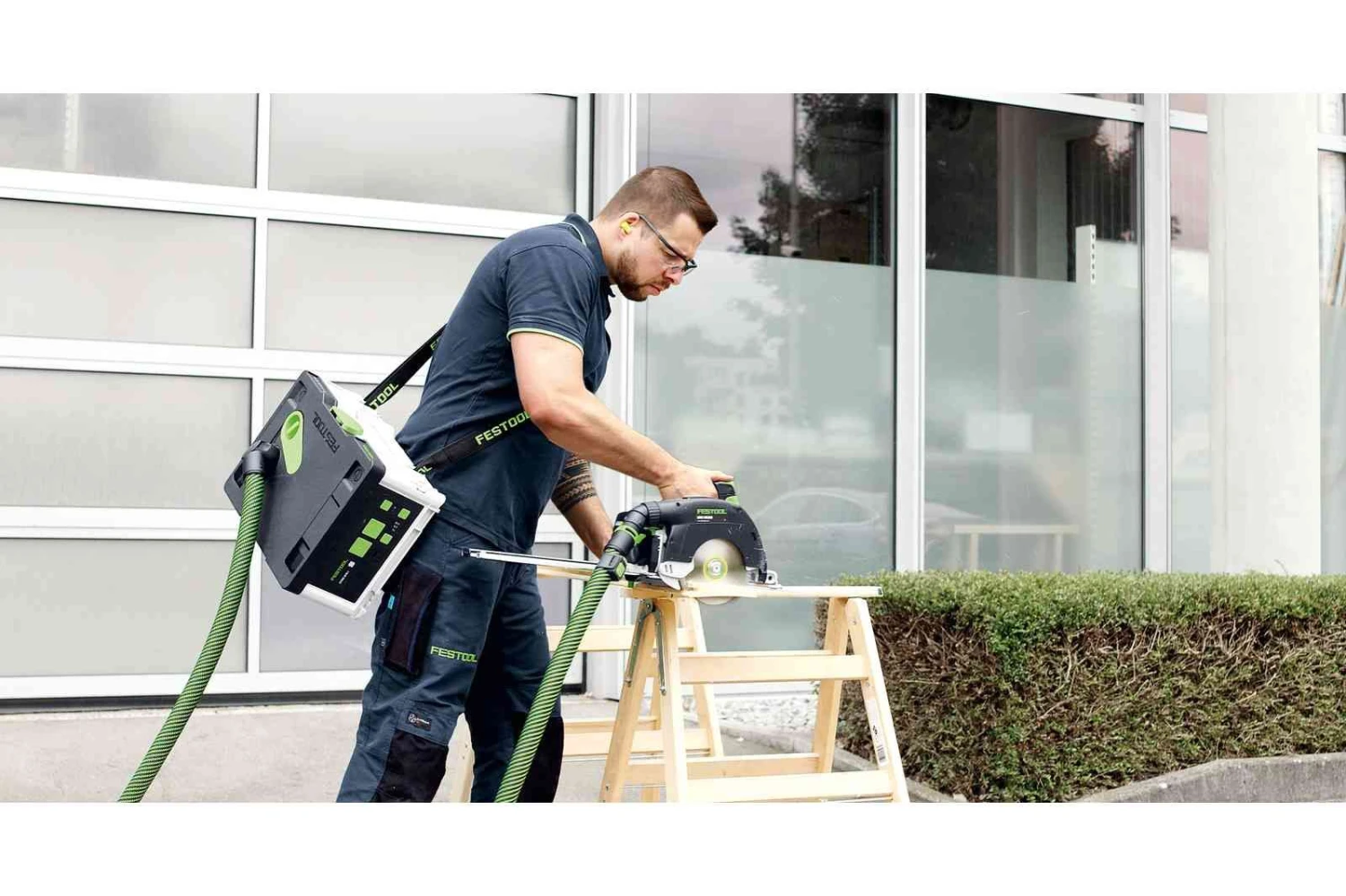 Festool CTMC SYS HPC 4,0 I-Plus 36V (2x18V) Li-Ion Accu Stofzuiger Set (4x4.0Ah) - 2400L/min - M-klasse - 576942 - Afbeelding 4
