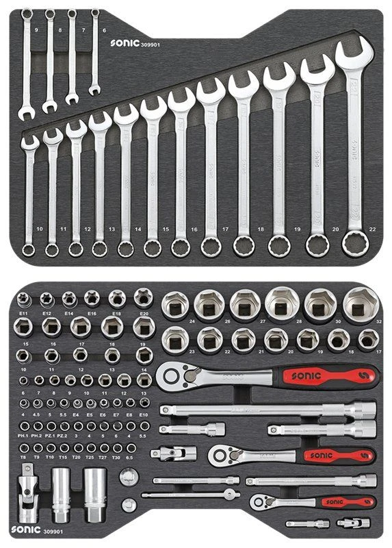 Sonic 309901 99 Delige Doppenset 1/4'' & 3/8" & 1/2'' In Koffer BMCS - Afbeelding 3