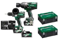 HiKOKI WR36DAW2PZ 36V Multivolt Li-Ion Accu Slagmoersleutel & Boor-/schroefmachine Combiset (3x 2,5/5,0Ah Accu) In HSC II - Koolborstelloos
