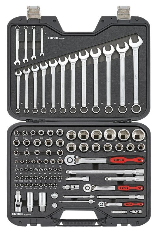 Sonic 309901 99 Delige Doppenset 1/4'' & 3/8" & 1/2'' In Koffer BMCS - Afbeelding 2