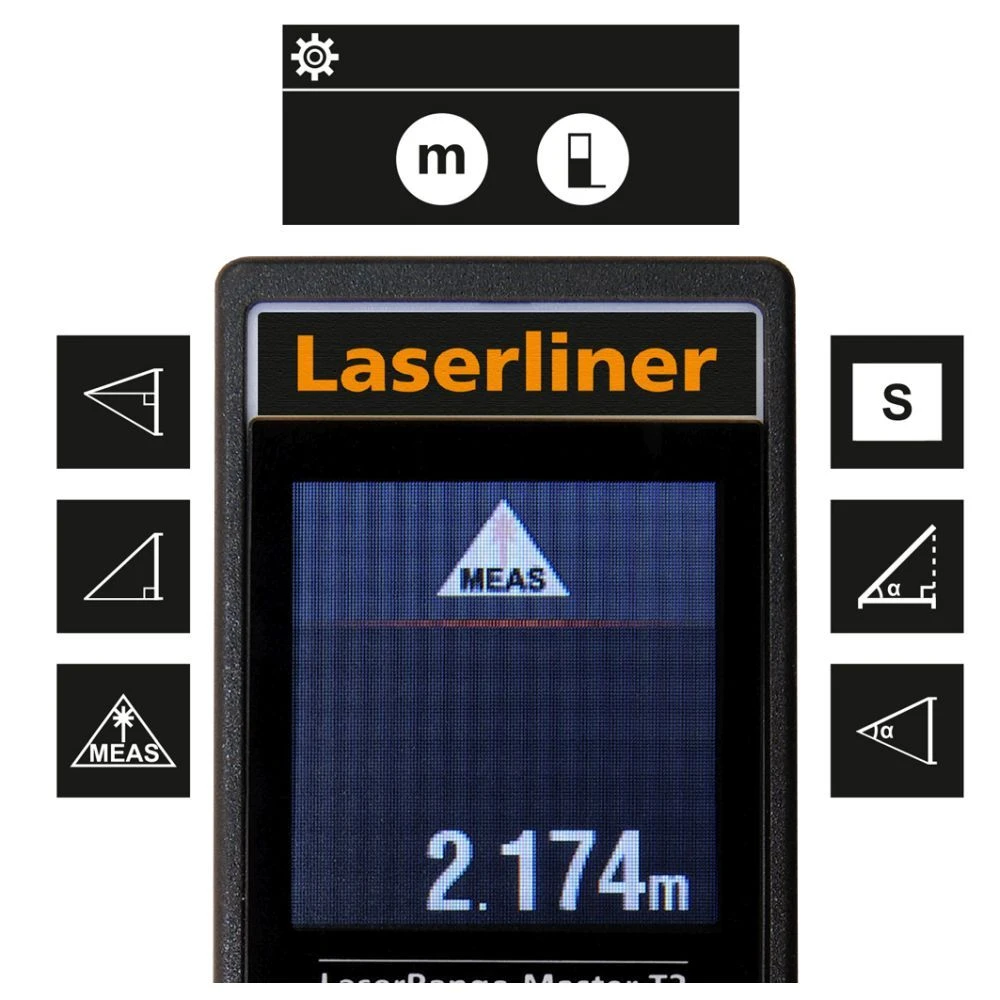 Laserliner LaserRange-Master T3 Afstandsmeter Met Hoekfunctie - 30m - 080.840A - Afbeelding 3