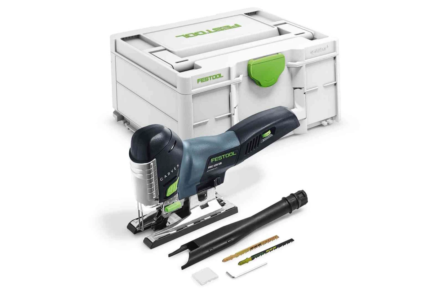 Festool CARVEX PSC 420 EB-Basic 18V Li-Ion Accu Decoupeerzaagmachine Body In Systainer Met 25-delige Decoupeerzaagbladset - Afbeelding 2