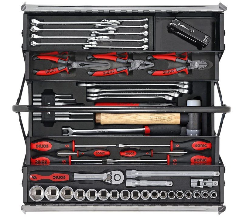 Sonic 706201 Gevulde Gereedschapskist 5 Vaks - 62 Delig - Afbeelding 2