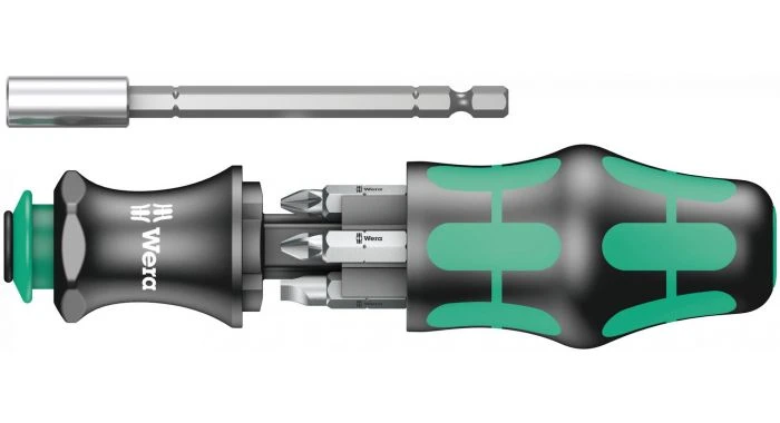 Wera 05073240001 Kraftform Kompact 28 SB 7-delige Handbithouder Met Bitmagazijn