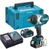 Makita DTW1002RTJ 18V Li-Ion Accu Slagmoersleutel Set (2x 5.0Ah Accu) In Mbox - 1050Nm - 1/2" - Koolborstelloos