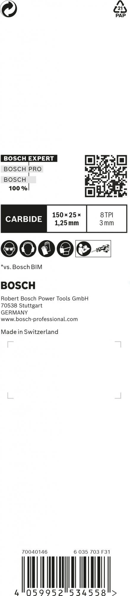 Bosch 2608900365 EXPERT Reciprozaagblad S955CHC Thick Tough Metal - Afbeelding 3