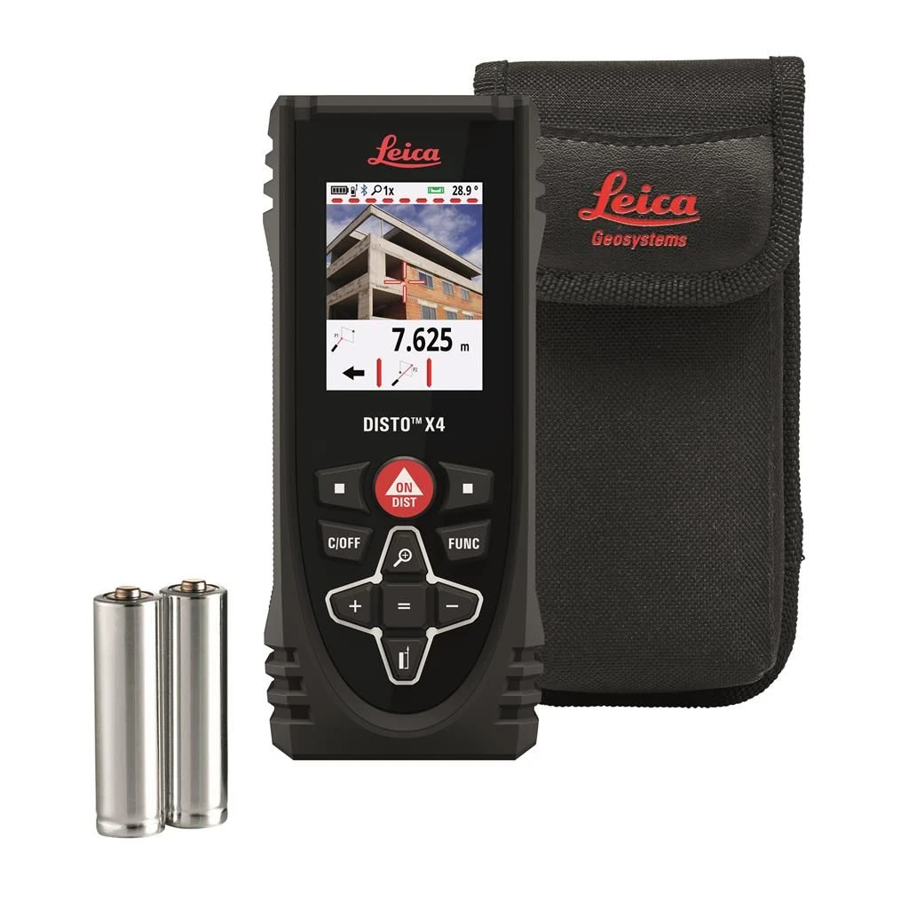 Leica Disto X4 Afstandsmeter Met Camerafunctie In Tas - Bluetooth - 150m - 855107
