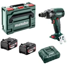 Metabo SSW 18 LTX 400 BL 18V Li-Ion Accu Slagmoersleutel Set (2x 4.0Ah Li-Power Accu) In MetaBox - 400Nm - 1/2" - Koolborstelloos - 602205500