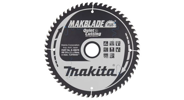 Makita B-08676 Afkortzaagblad Hout - 216x30x2,1mm 60T