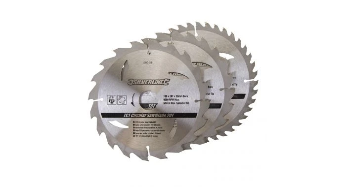 Silverline 590591 TCT Cirkelzaagblad - 30 X 190mm - 20/24/40T - Hout (3st)