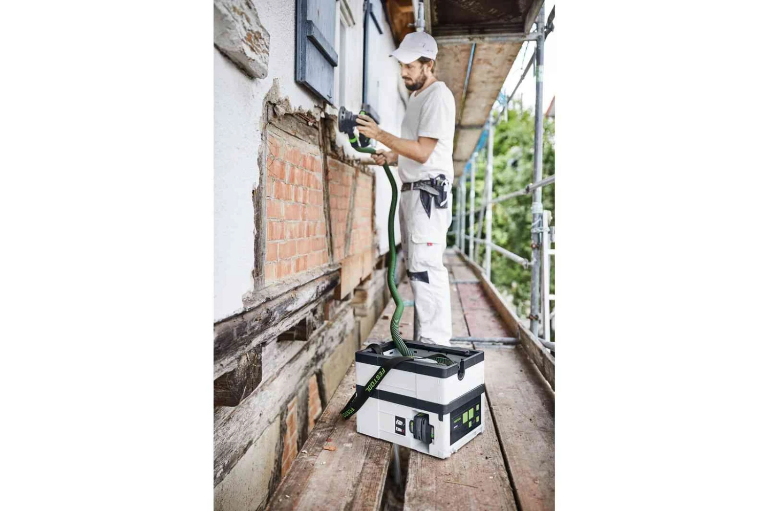 Festool CTMC SYS HPC 4,0 I-Plus 36V (2x18V) Li-Ion Accu Stofzuiger Set (4x4.0Ah) - 2400L/min - M-klasse - 576942 - Afbeelding 3